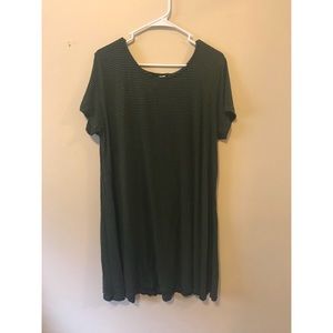 Old Navy Green and Black Striped Dress